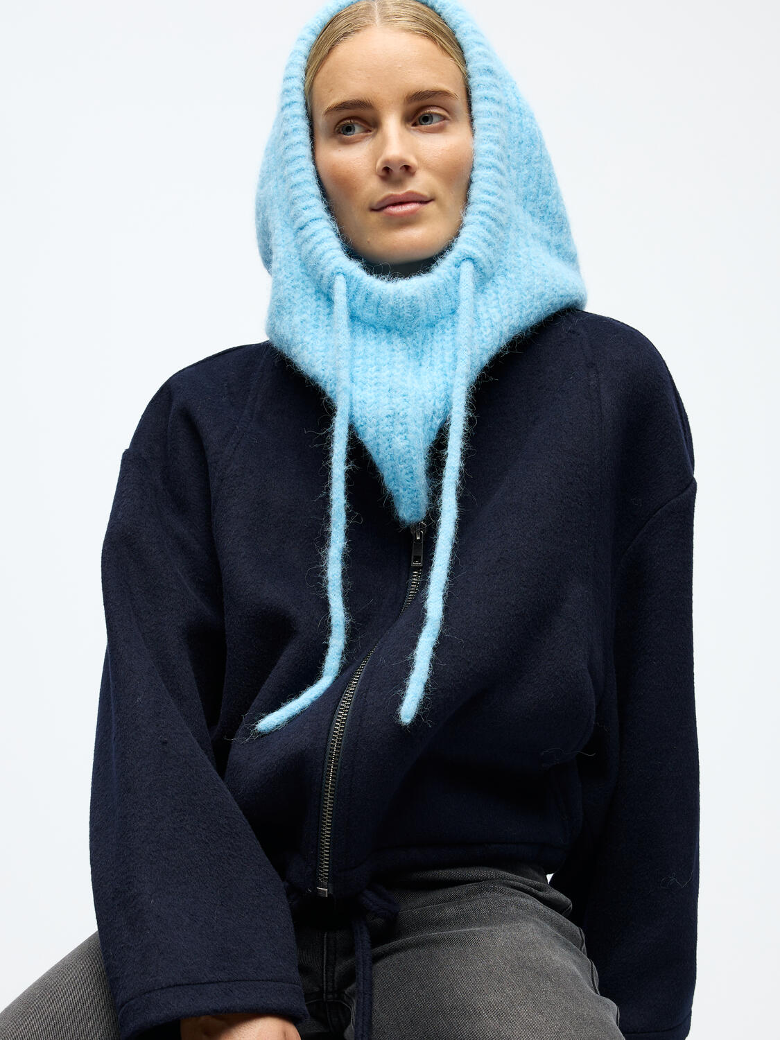 Milu Knit balaclava - Airy Blue